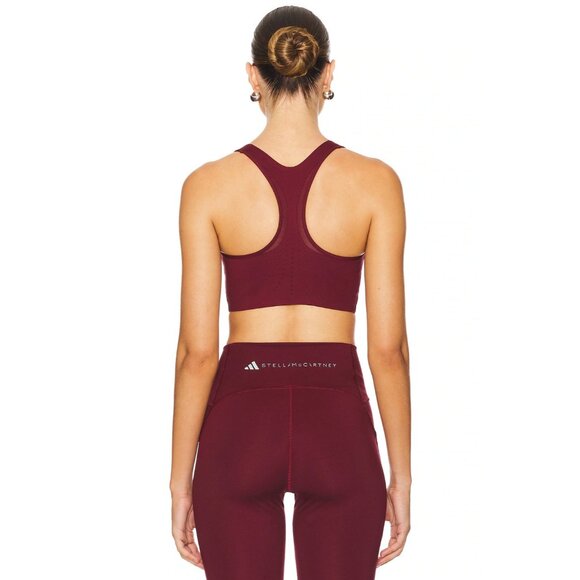 Adidas by Stella McCartney Tpr Pi Bra in Burgundy Medium New Womens Sports - Picture 12 of 13